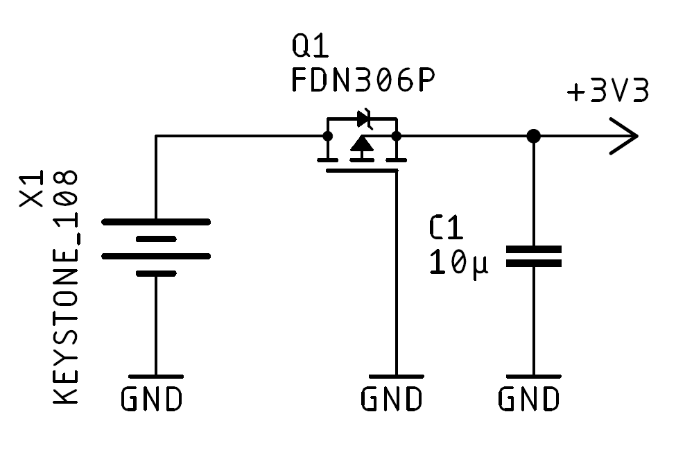 alt: "Schematic of battery and reverse current protection", w:33