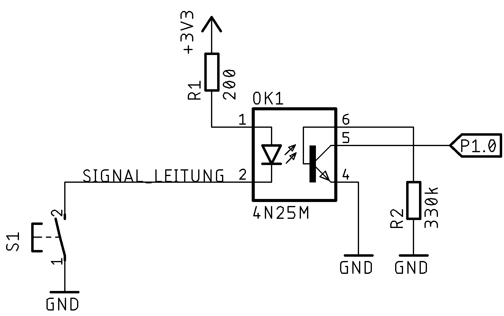 alt: "Beispiel einer Optokoppler-Schaltung", w:50